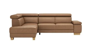 Alternative view of Ecksofa Philadelphia - Ecke links, 2,5-Sitzer, Kopfteil verstellbar (manuell), Sitzvorzug (motorisch),  Microfaser, Braun