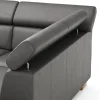 Ecksofa Philadelphia - 2,5-Sitzer, Ecke rechts, Kopfteil verstellbar (manuell), Sitzvorzug (motorisch), Leder, Anthrazit – Bild 3