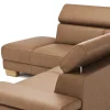 Ecksofa Philadelphia - Ecke links, 2,5-Sitzer, Kopfteil verstellbar (manuell), Stoff, Braun – Bild 4