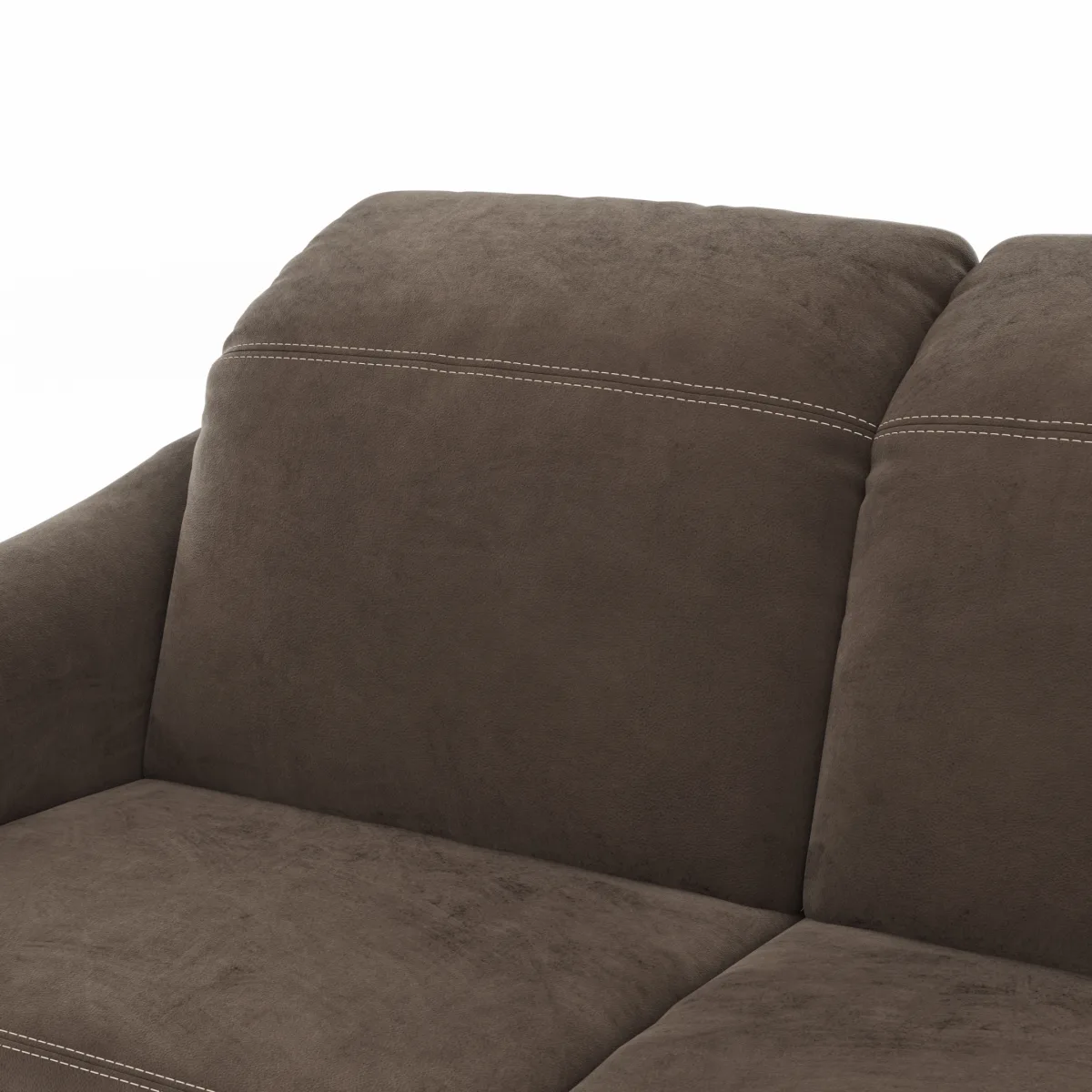 Sofa Canterbury - 2,5-Sitzer inkl. Relaxfunktion/Kopfteil verstellbar (motorisch), Stoff, Dunkelbraun – Bild 3