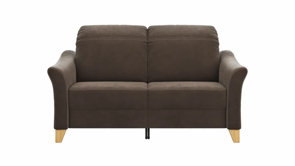 Sofa Canterbury - 2,5-Sitzer inkl. Relaxfunktion/Kopfteil verstellbar (motorisch), Stoff, Dunkelbraun
