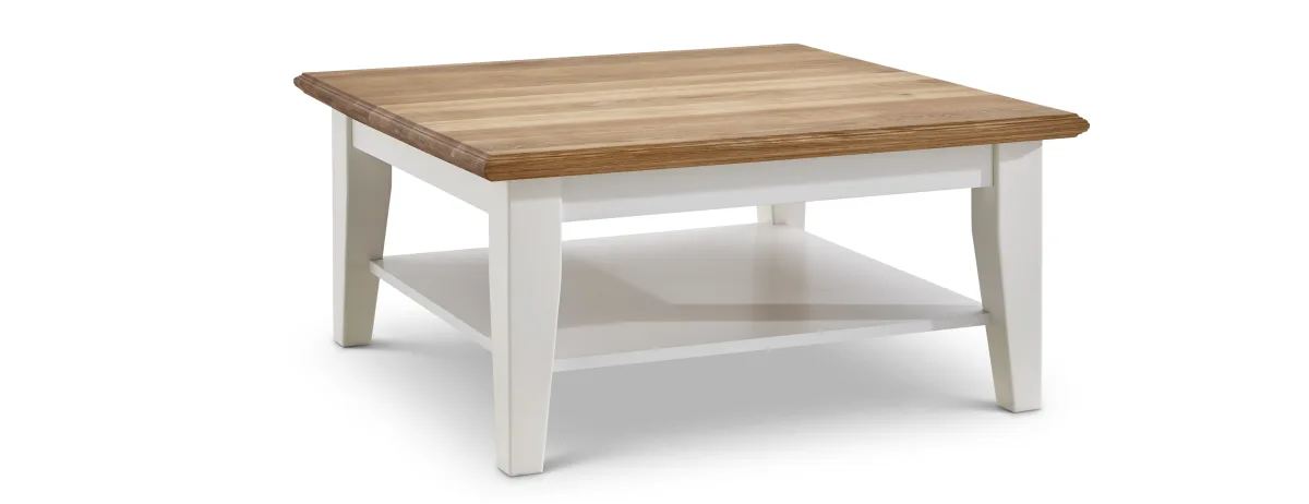 Couchtisch Louisiana - LBH ca. 95x95x45 cm, Weiß