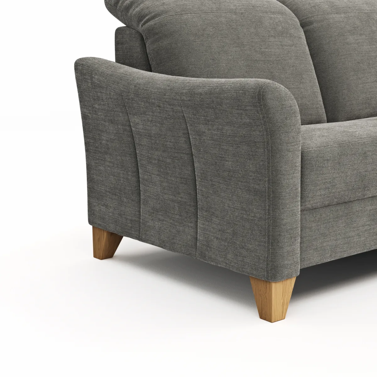 Sofa Canterbury - Recamiere links, Stoff, Silbergrau – Bild 3