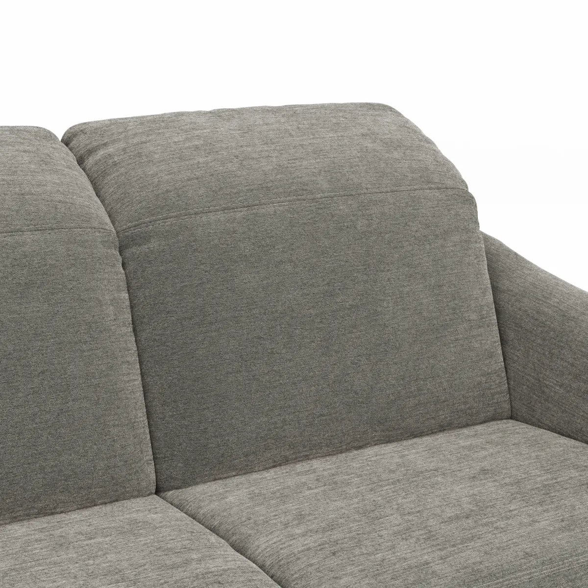 Sofa Canterbury - Recamiere rechts, inkl. Sitzvorzug (motorisch), Stoff, Silbergrau – Bild 2