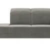Sofa Canterbury - Recamiere rechts, inkl. Sitzvorzug (motorisch), Stoff, Silbergrau
