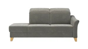 Sofa Canterbury - Recamiere rechts, inkl. Sitzvorzug (motorisch), Stoff, Silbergrau
