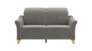 Sofa Canterbury - 2,5-Sitzer inkl. Relaxfunktion/Kopfteil verstellbar (motorisch), Stoff, Silbergrau