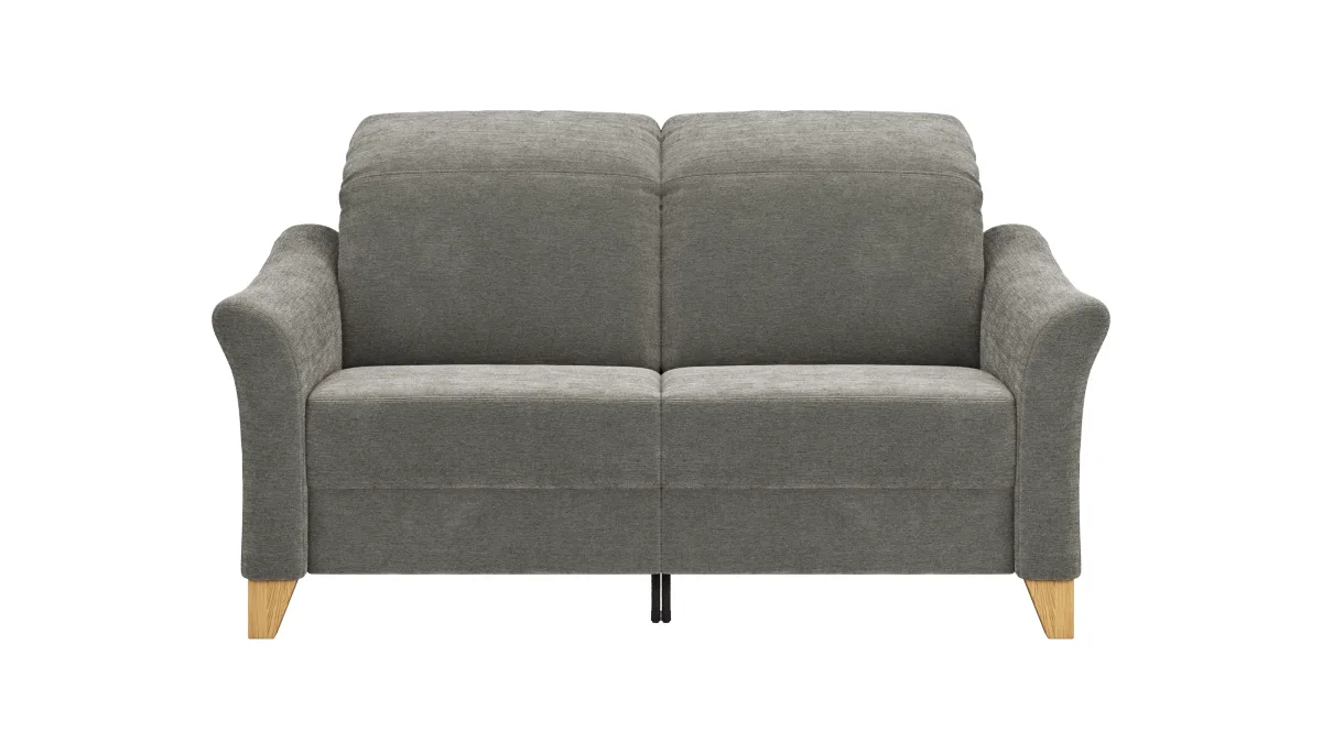 Sofa Canterbury - 2,5-Sitzer inkl. Relaxfunktion/Kopfteil verstellbar (motorisch), Stoff, Silbergrau