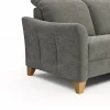 Sofa Canterbury - Recamiere links, inkl. Sitzvorzug (motorisch), Stoff, Silbergrau – Bild 2