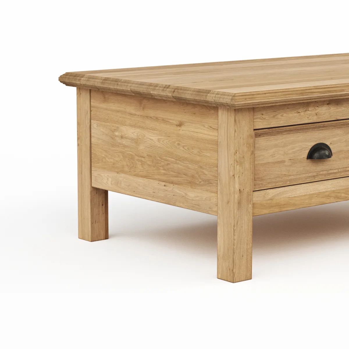 Couchtisch Louisiana - LBH ca. 120x70x45 cm, Wildeiche teilmassiv, geölt – Bild 2