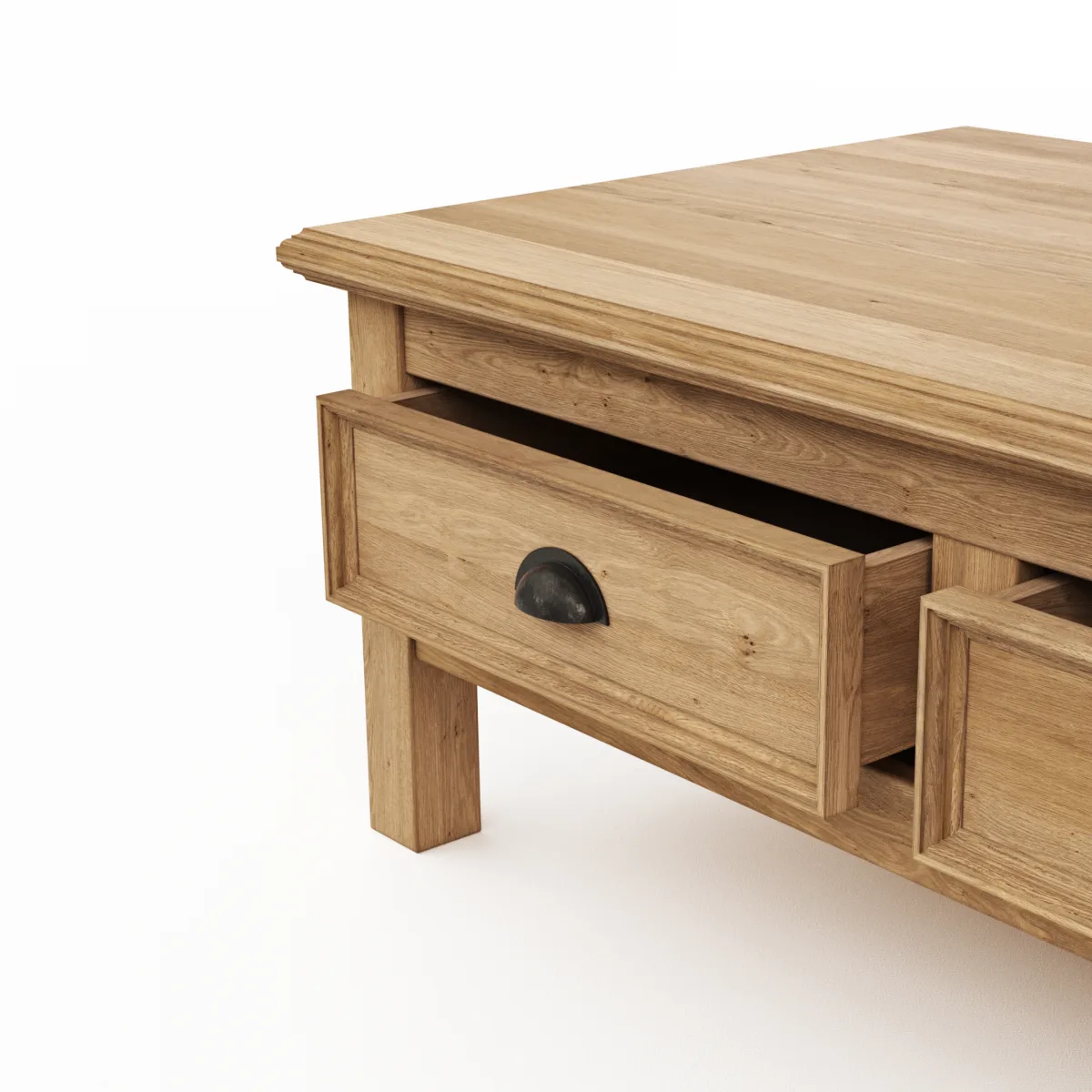 Couchtisch Louisiana - LBH ca. 120x70x45 cm, Wildeiche teilmassiv, geölt – Bild 3