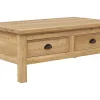 Couchtisch Louisiana - LBH ca. 120x70x45 cm, Wildeiche teilmassiv, geölt