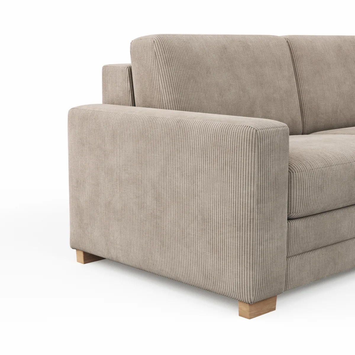 Sofa Lakeville 1 - 2-Sitzer inkl. Schlaffunktion, Stoff, Graubeige – Bild 3