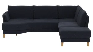Alternative view of Sofa Stamford - 3,5-Sitzer, Bogen links mit Ecksofa 2-sitzig und Abschlusshocker Rechts, Stoff, Dunkelblau