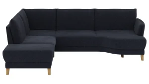 Alternative view of Sofa Stamford - Ecksofa 2-sitzig und Abschlusshocker links mit 3,5-Sitzer, Bogen rechts, Stoff, Dunkelblau