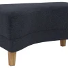 Hocker Stamford - gebogen, Links, LB ca. 89x65 cm, Stoff, Dunkelblau – Bild 2
