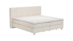 Alternative view of Boxspringbett Alpin - Liegefläche 200x200cm, Stoff, Graubeige