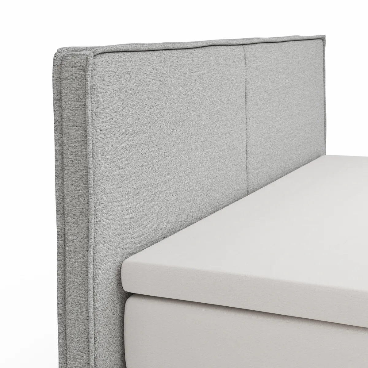 Boxspringbett Alpin - Liegefläche 200x200cm, Stoff, Grau – Bild 3