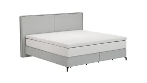Alternative view of Boxspringbett Alpin - Liegefläche 200x200cm, Stoff, Grau