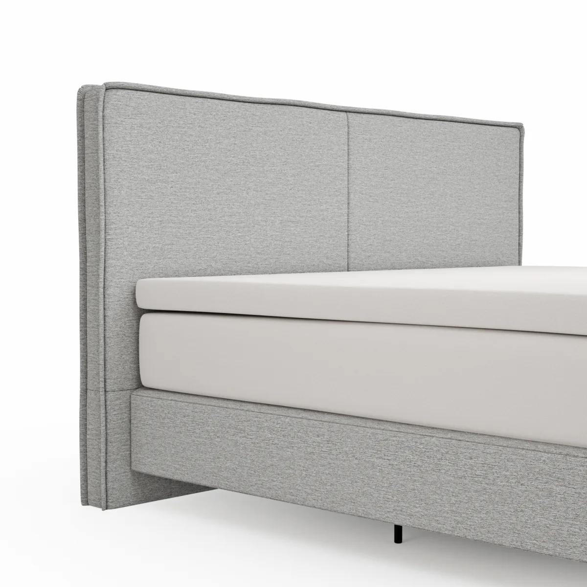 Boxspringbett Alpin - Liegefläche 160x200cm, Stoff, Grau – Bild 4