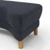 Hocker Stamford - gebogen, Rechts, LB ca. 89x65 cm, Stoff, Dunkelblau – Bild 3