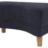Hocker Stamford - gebogen, Rechts, LB ca. 89x65 cm, Stoff, Dunkelblau – Bild 2