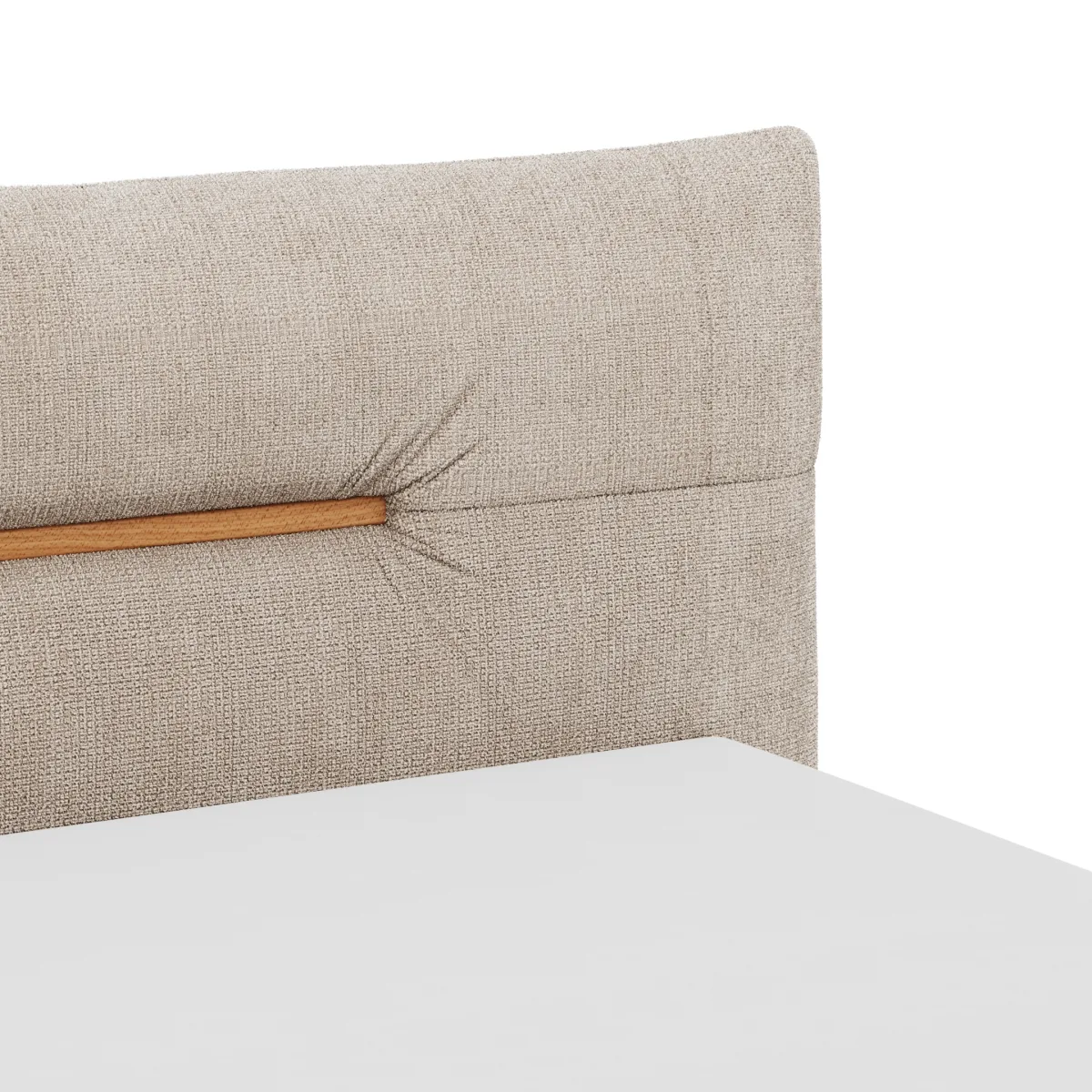 Boxspringbett Alpin - Liegefläche ca. 160x200cm, Stoff, Graubeige – Bild 4