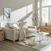 Sofa Lakeville 1 - 2-Sitzer inkl. Schlaffunktion, Gestell Schwarz, Stoff, Beige – Bild 5