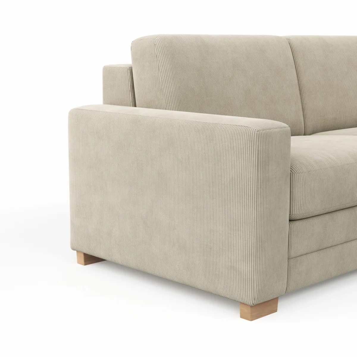 Sofa Lakeville 1 - 2-Sitzer inkl. Schlaffunktion, Gestell Schwarz, Stoff, Beige – Bild 3