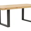 Esstisch Clifton - LB ca. 200x100 cm, Wildeiche massiv, Schwarz verfüllt – Bild 2