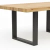 Esstisch Clifton - LB ca. 180x100 cm, Wildeiche massiv, Schwarz verfüllt – Bild 4
