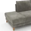 Sofa Stamford - Ecksofa 2-sitzig und Abschlusshocker links mit 3,5-Sitzer, Bogen rechts, Stoff, Anthrazit – Bild 3