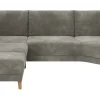 Sofa Stamford - Ecksofa 2-sitzig und Abschlusshocker links mit 3,5-Sitzer, Bogen rechts, Stoff, Anthrazit – Bild 2
