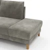Sofa Stamford - inkl. Armlehne verstellbar und Kopfstütze, 3,5-Sitzer, Bogen links mit Ecksofa 2-sitzig und Abschlusshocker Rechts, Stoff, Anthrazit – Bild 3