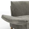Sofa Stamford - inkl. Armlehne verstellbar und Kopfstütze, 3,5-Sitzer, Bogen links mit Ecksofa 2-sitzig und Abschlusshocker Rechts, Stoff, Anthrazit – Bild 4