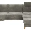 Sofa Stamford - inkl. Armlehne verstellbar und Kopfstütze, 3,5-Sitzer, Bogen links mit Ecksofa 2-sitzig und Abschlusshocker Rechts, Stoff, Anthrazit – Bild 2