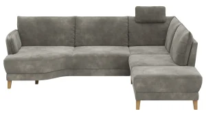 Alternative view of Sofa Stamford - inkl. Armlehne verstellbar und Kopfstütze, 3,5-Sitzer, Bogen links mit Ecksofa 2-sitzig und Abschlusshocker Rechts, Stoff, Anthrazit