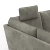 Sofa Stamford - inkl. Armlehne verstellbar und Kopfstütze, Ecksofa 2-sitzig und Abschlusshocker links mit 3,5-Sitzer, Bogen rechts, Stoff, Anthrazit – Bild 4