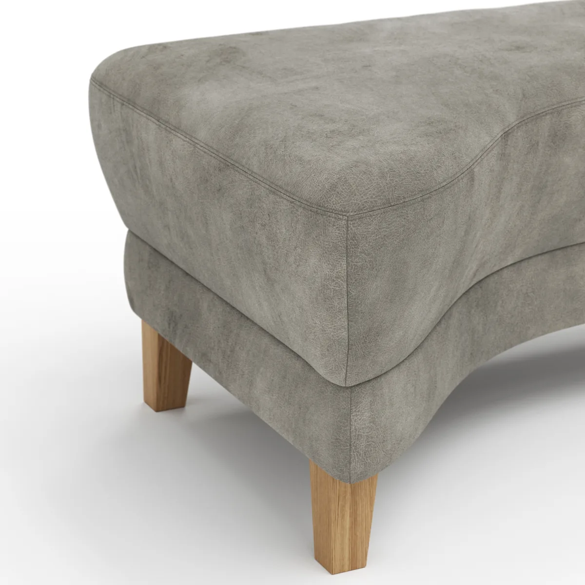 Hocker Stamford - gebogen, Links, LB ca. 89x65 cm, Stoff, Anthrazit – Bild 4