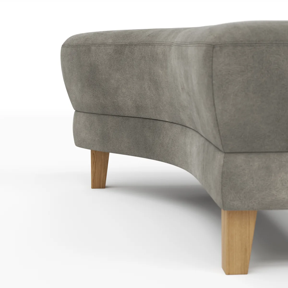 Hocker Stamford - gebogen, Links, LB ca. 89x65 cm, Stoff, Anthrazit – Bild 3