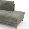 Sofa Stamford - 3,5-Sitzer, Bogen links mit Ecksofa 2-sitzig und Abschlusshocker Rechts, Stoff, Anthrazit – Bild 4
