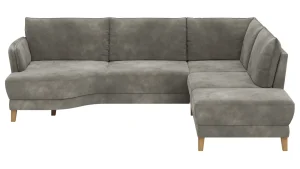 Alternative view of Sofa Stamford - 3,5-Sitzer, Bogen links mit Ecksofa 2-sitzig und Abschlusshocker Rechts, Stoff, Anthrazit