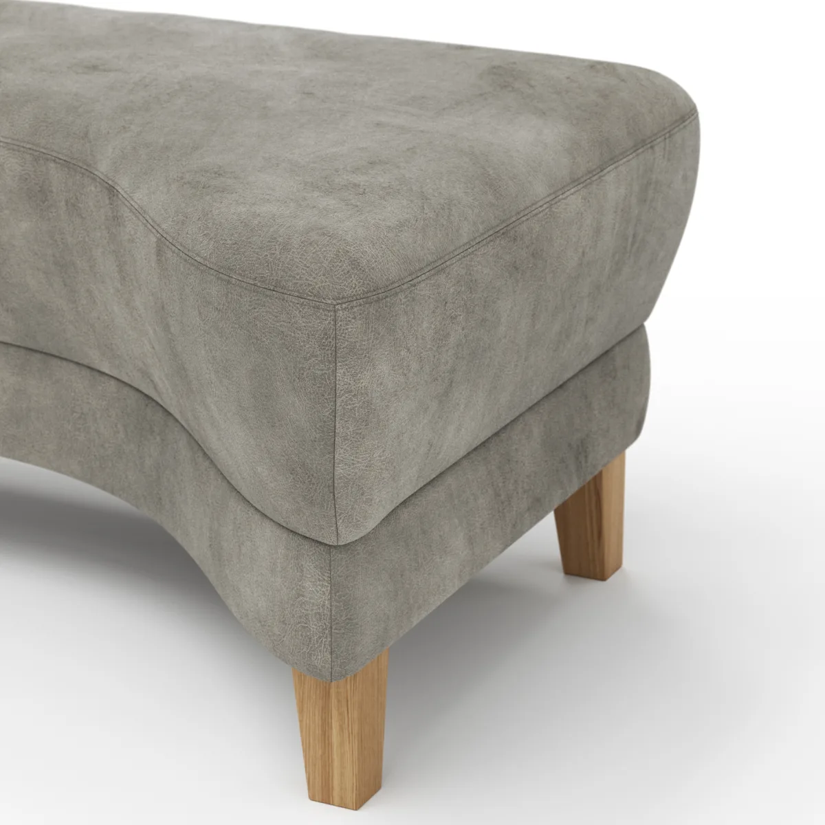 Hocker Stamford - gebogen, Rechts, LB ca. 89x65 cm, Stoff, Anthrazit – Bild 4