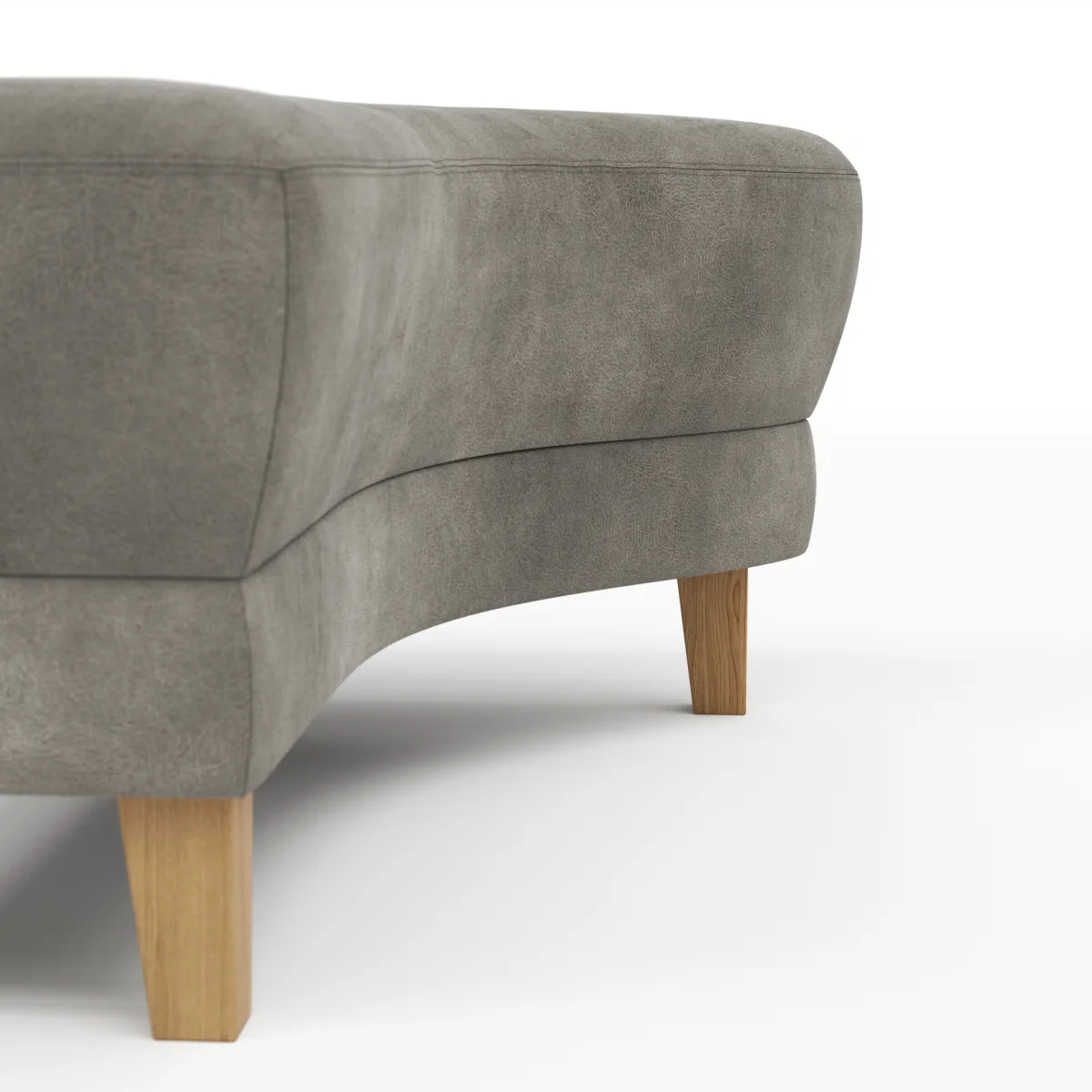 Hocker Stamford - gebogen, Rechts, LB ca. 89x65 cm, Stoff, Anthrazit – Bild 3