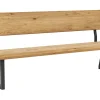 Holzbank Clifton - mit Rückenlehne, Breite ca. 220cm, Wildeiche massiv, natur – Bild 2
