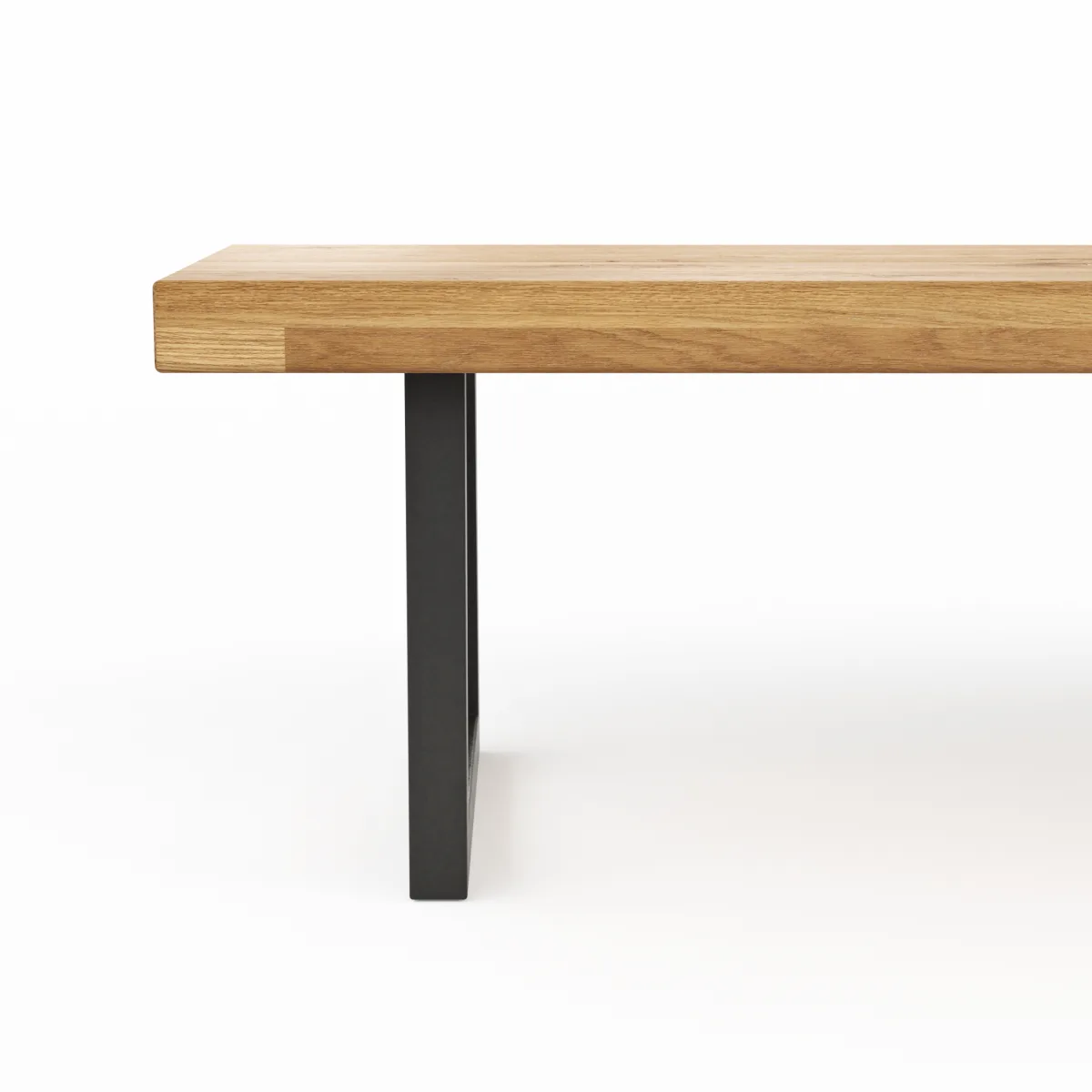 Holzbank Clifton - Breite ca. 220cm, Wildeiche massiv, natur – Bild 4