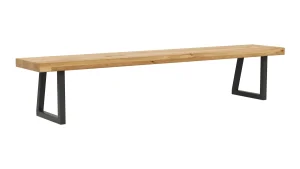 Alternative view of Holzbank Clifton - Breite ca. 220cm, Wildeiche massiv, natur