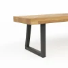 Holzbank Clifton - Breite ca. 180cm, Wildeiche massiv, natur – Bild 3