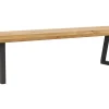 Holzbank Clifton - Breite ca. 180cm, Wildeiche massiv, natur – Bild 2