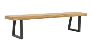 Alternative view of Holzbank Clifton - Breite ca. 180cm, Wildeiche massiv, natur